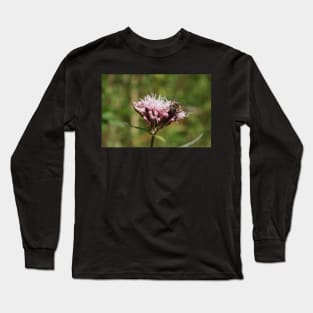 Bee Visits Water Hemp Flower Long Sleeve T-Shirt